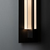 Axis Outdoor Wall Light Medium detail in Coastal Black, by Hubbardton Forge