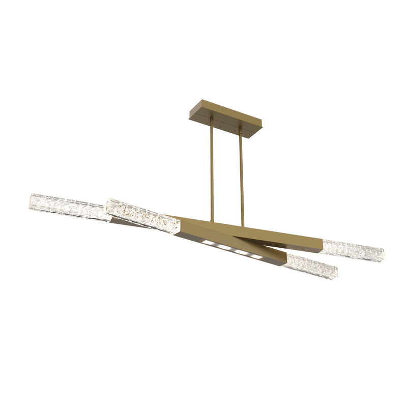 Axis Pivot Linear Chandelier By Hammerton, Size: Large, Finish: Gilded Brass