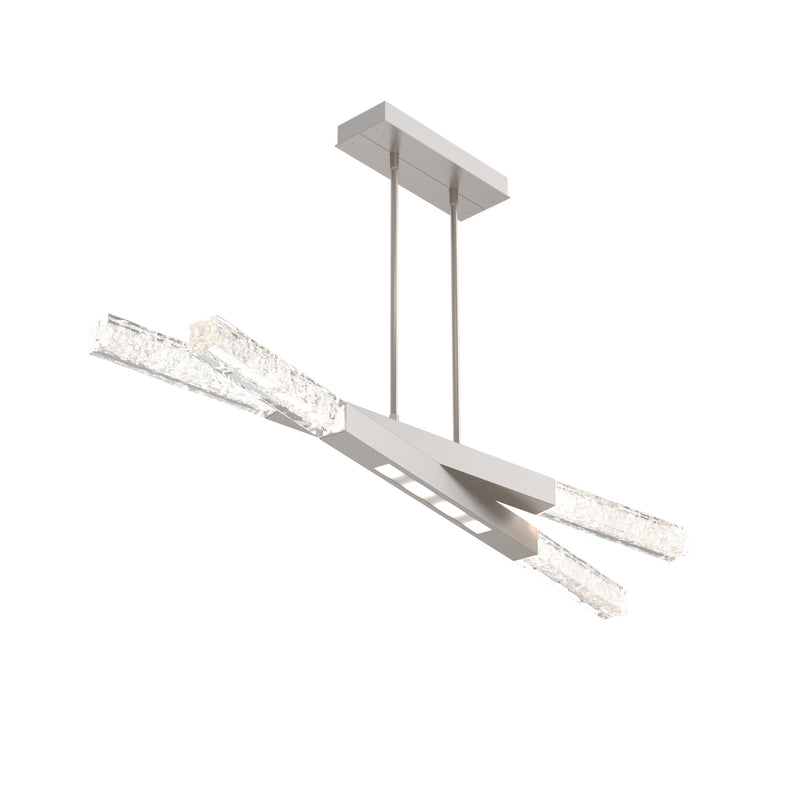 Axis Pivot Linear Chandelier By Hammerton, Size: Medium, Finish: Metallic Beige Silver