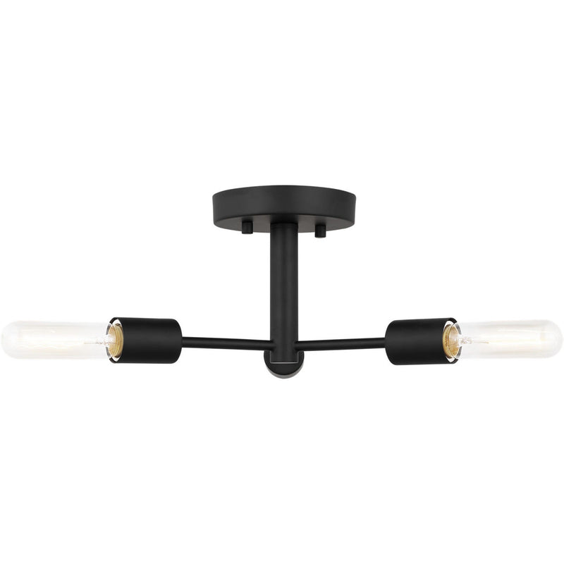 Axis Semi-Flushmount — 13", Midnight Black