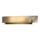 Axis Vanity Light, shown in Dark Smoke, Sand Glass, by Hubbardton Forge