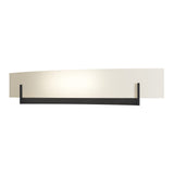 Axis Vanity Light in Black, Opal Glass by Hubbardton Forge