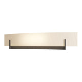 Axis Vanity Light in Bronze, White Art Glass by Hubbardton Forge