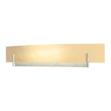 Axis Vanity Light in Sterling, Amber Swirl Glass by Hubbardton Forge