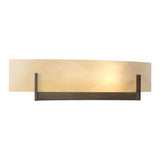 Axis Wall Sconce in Bronze, Amber Swirl Glass by Hubbardton Forge
