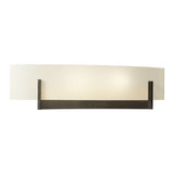 Axis Wall Sconce in Dark Smoke, Opal Glass by Hubbardton Forge