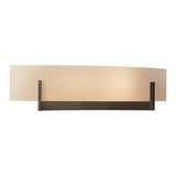Axis Wall Sconce in Dark Smoke, Sand Glass by Hubbardton Forge