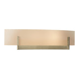 Axis Wall Sconce in Soft Gold, Sand Glass by Hubbardton Forge