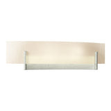 Axis Wall Sconce in Sterling, White Art Glass by Hubbardton Forge