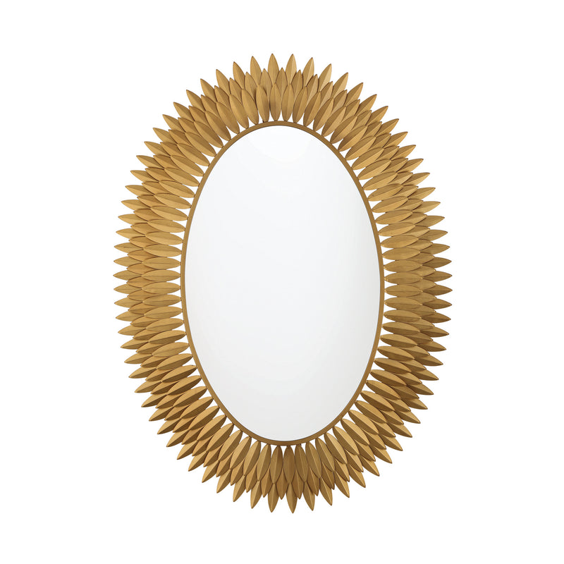 Broche 31.25'' Integrated LED Antique Gold Mirror by Crystorama