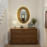 Broche 31.25'' Integrated LED Antique Gold Mirror by Crystorama