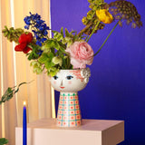 Bjørn Wiinblad Eva Vase, Pink, H: 7.3" By Bjorn Wiinblad
