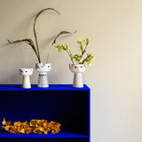 Bjørn Wiinblad Eva Vase, Dark Blue, H: 7.3" By Bjorn Wiinblad