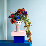 Bjørn Wiinblad Eva Vase, Pink, H: 7.3" By Bjorn Wiinblad