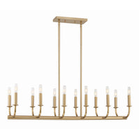 Bailey Linear Chandelier 42'' Aged Brass