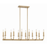 Bailey Linear Chandelier 42'' Aged Brass