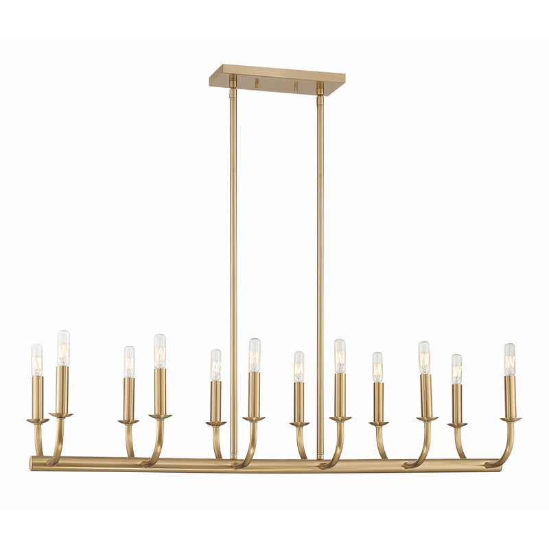 Bailey Linear Chandelier 42'' Aged Brass