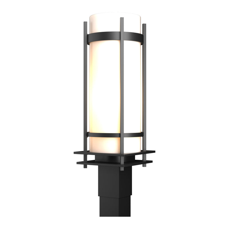 Banded Outdoor Post Lantern in Coastal Black by Hubbardton Forge