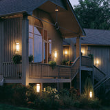 Banded Outdoor Post Lantern lifestyle view by Hubbardton Forge