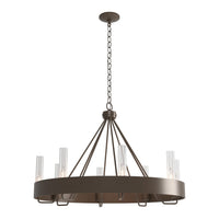 Banded Ring Chandelier in Bronze, Clear Glass by Hubbardton Forge