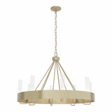 Banded Ring Chandelier in Modern Brass, Clear Glass by Hubbardton Forge