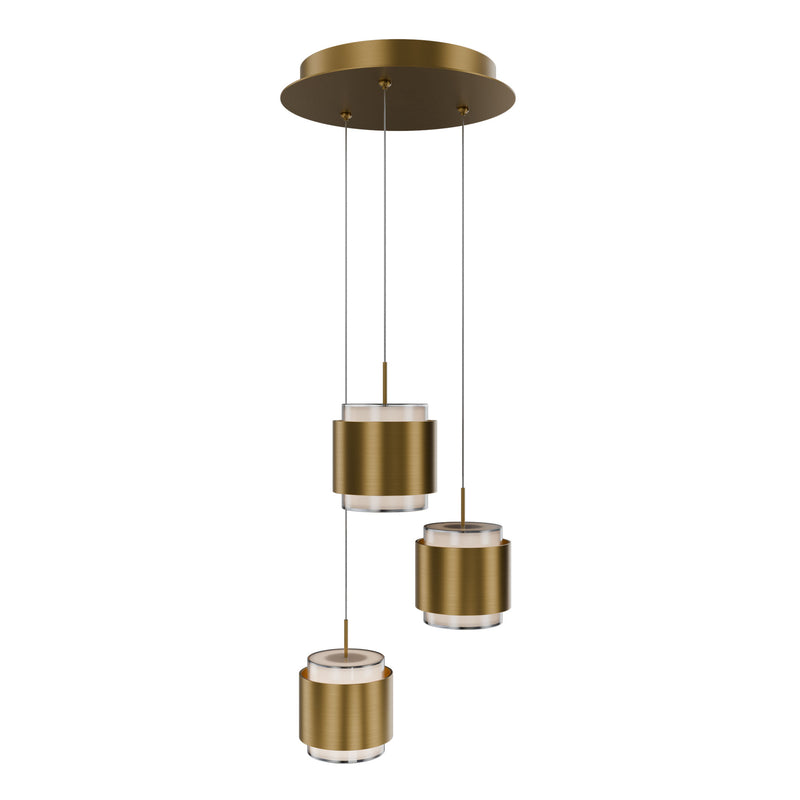 Banded Round Multi-Light Suspension