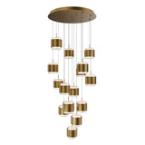 Banded Round Multi-Light Suspension
