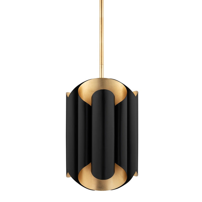 Banks Pendant - Gold Leaf with Black by Hudson Valley