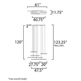 Banner Hover Multi-Light LED Pendant by ET2 - Light Wide