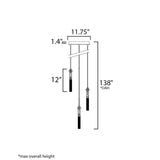Banner Pipette LED Pendant 12 Inch