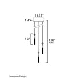 Banner Pipette LED Pendant 18 Inch