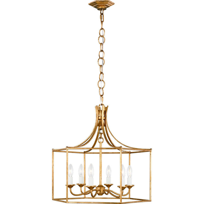 Bantry House Lantern Chandelier — 22", Antique Gild