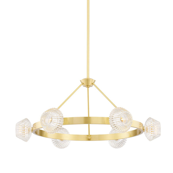 Barclay Chandelier By Hudson Valley Small Aged Brass