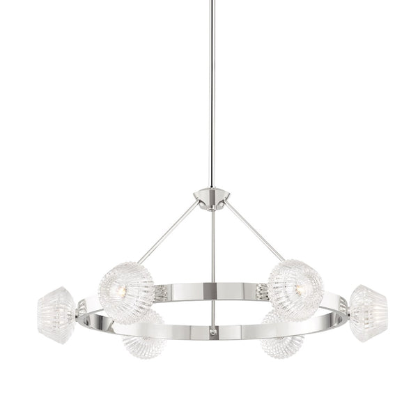 Barclay Chandelier By Hudson Valley Small Polished Nickel
