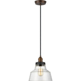 Baskin Chimney Pendant — 10", Painted Aged Brass / Dark Weathered Zinc
