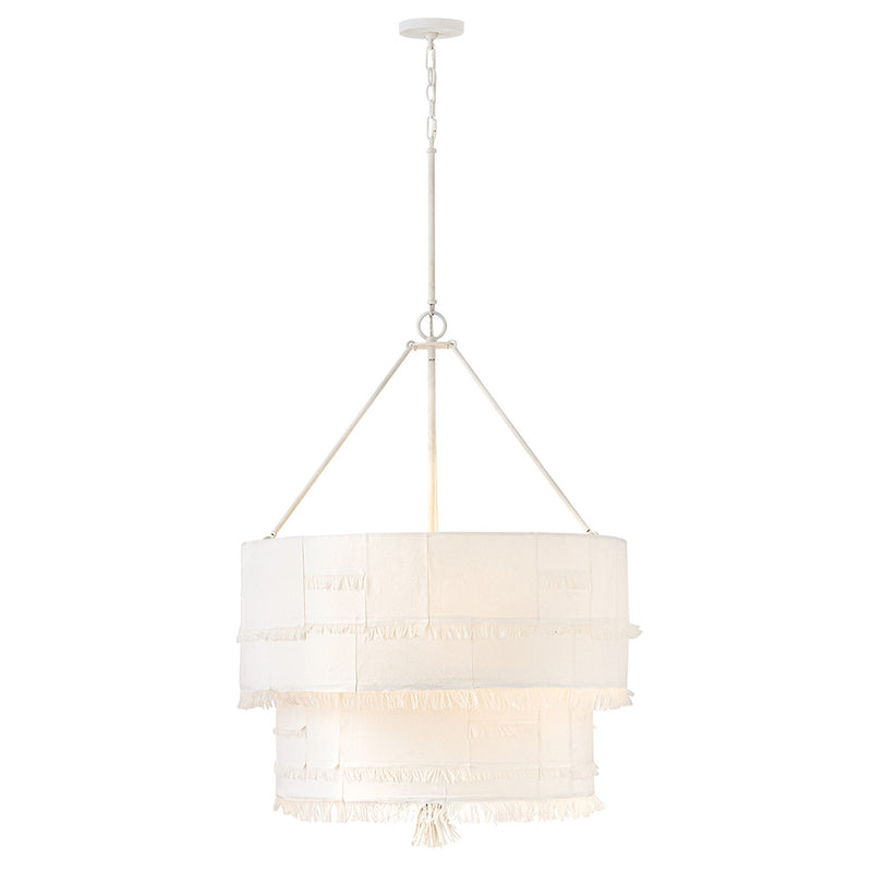 Baya Medium Drum Chandelier - Textured Plaster - by Hinkley