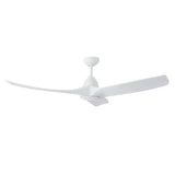 Baylor Carved Wood Blade Fan — Medium, White