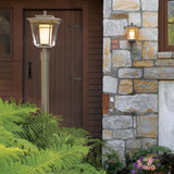 Beacon Hall Outdoor Post Lantern lifestyle view by Hubbardton Forge