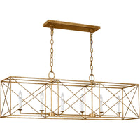 Beatrix Linear Lantern Chandelier — 46", Antique Gild