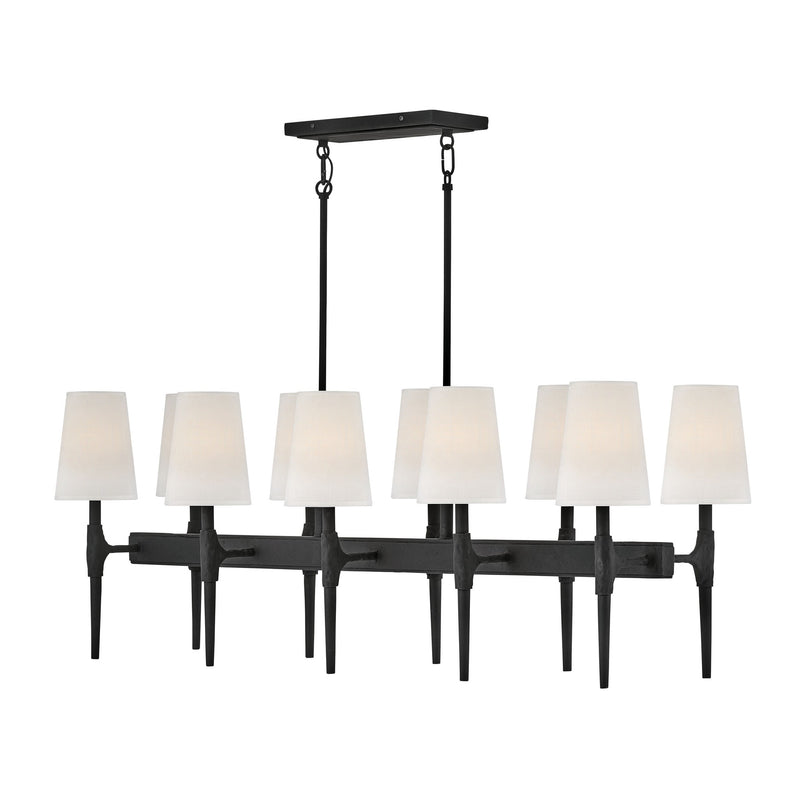 Beaumont Medium Ten Light Linear - Black - by Hinkley