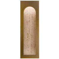 Beige Travertine-Aged Brass Cadey Wall Sconce by Modern Forms