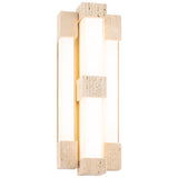 Beige Travertine-Aged Brass Conan 4CCT Wall Sconce by Modern Forms