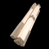 Beige Travertine-Aged Brass Conan 4CCT Wall Sconce by Modern Forms in Details View