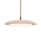Beige Travertine-Aged Brass Saturno Pendant Light by Modern Forms