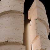 Beige Travertine-Black 24inch Formation 4CCT Outdoor Wall Sconce by Modern Forms in Zoomed View