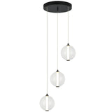 Belange 3 Light Suspension Matte Black By Matteo