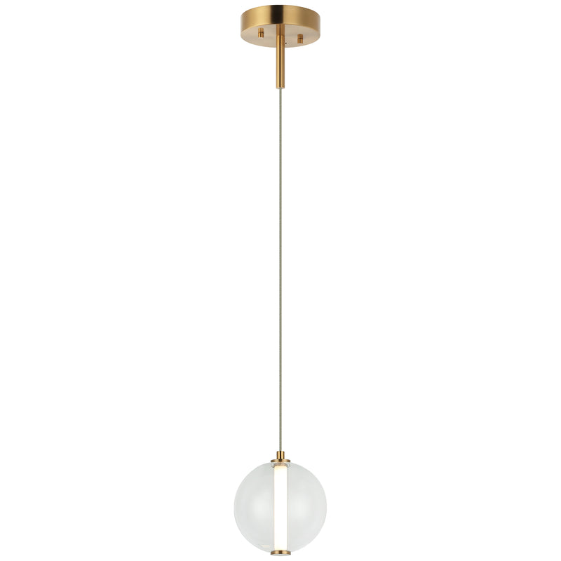 Belange Pendant Light Small Aged Gold Brass By Matteo