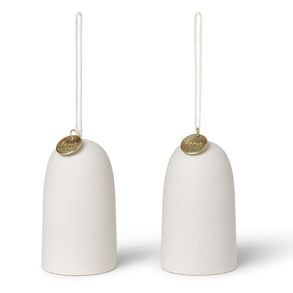 Bell Ceramic Ornament Set of 2 By Ferm Living - Front View