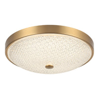 Bella Flush Mount 12.5 Inch Aged Gold Brass
