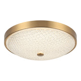 Bella Flush Mount 12.5 Inch Aged Gold Brass